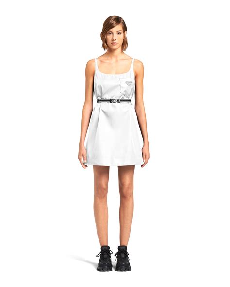 prada white strapless dress|prada sleeveless dress.